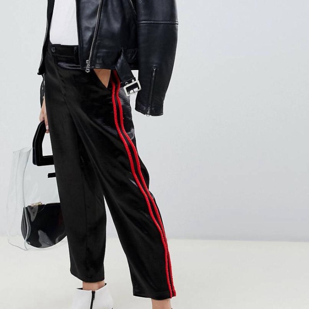 ASOS PETITE Satin Cigarette Pants. Size 00US